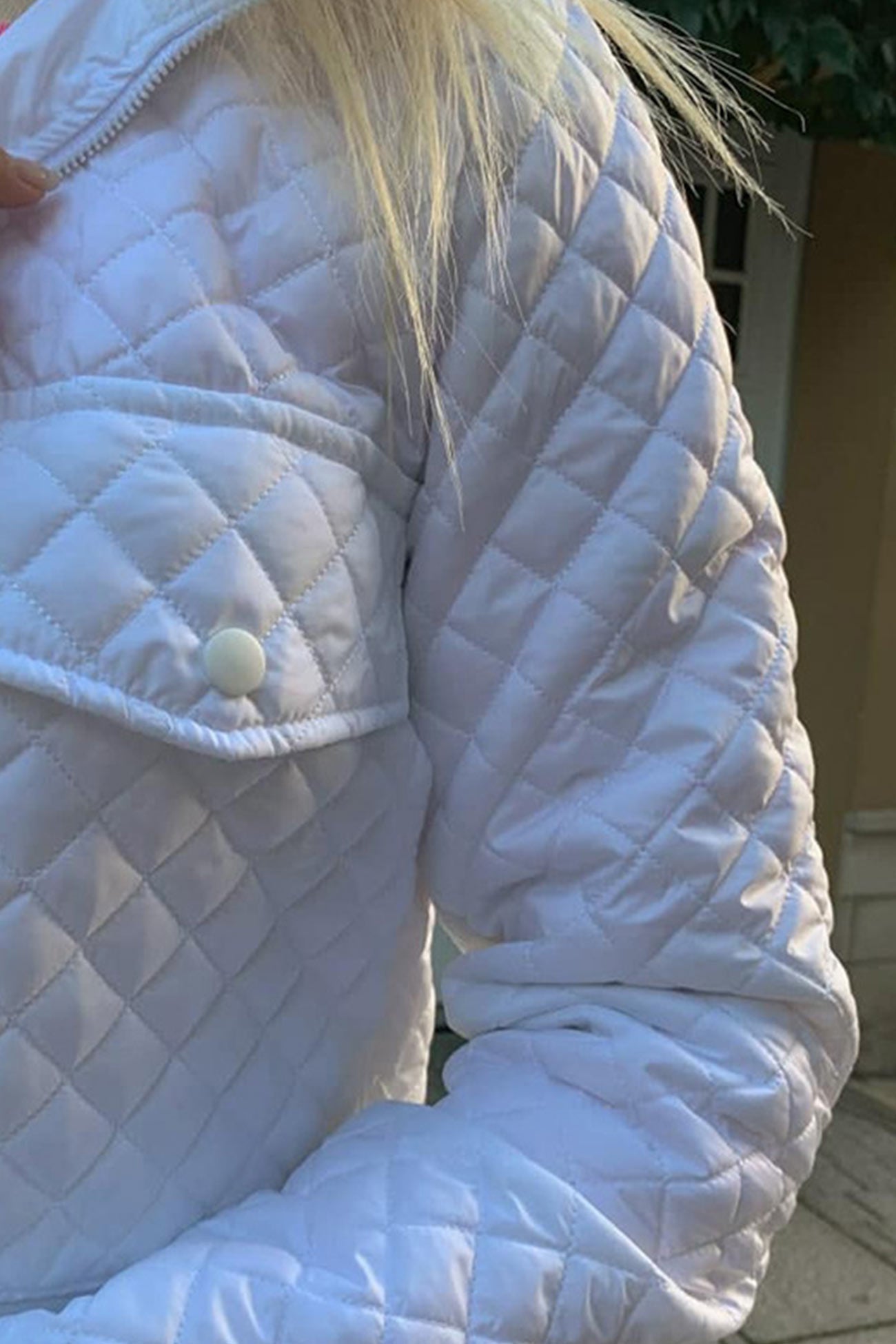 Flavia | Rhombus jacket with zip pockets