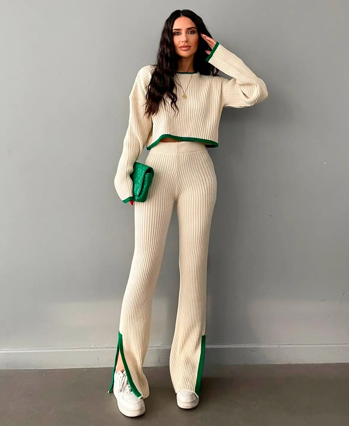 Irene | RIBBED KNIT CROP SET