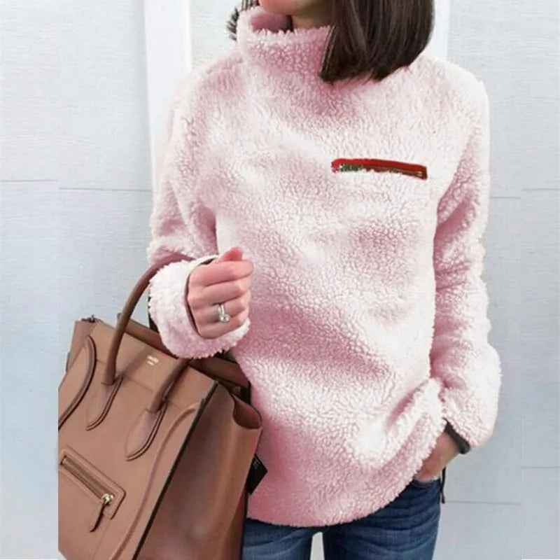 Jesusa | Long sleeve turtleneck sweater for women