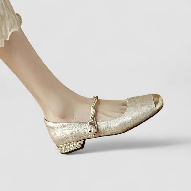 Ivy | Women Spring Pearl Strap Block Heels