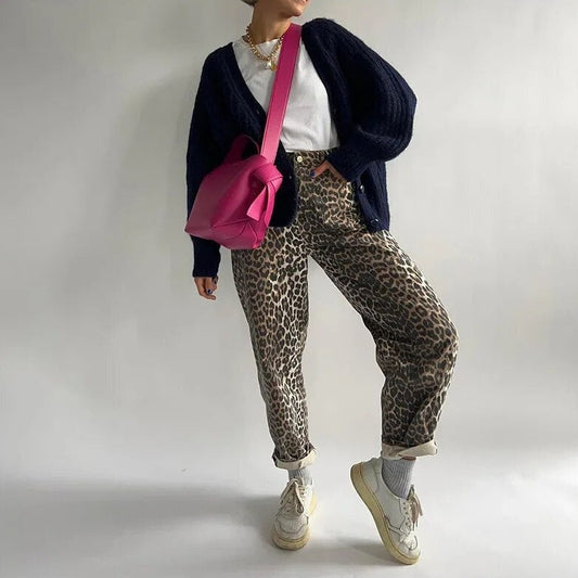 Irina | Vintage leopard print jeans