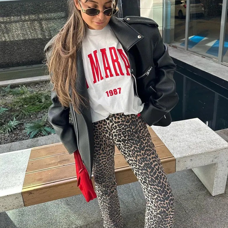 Monica® | Leopard print pants for women