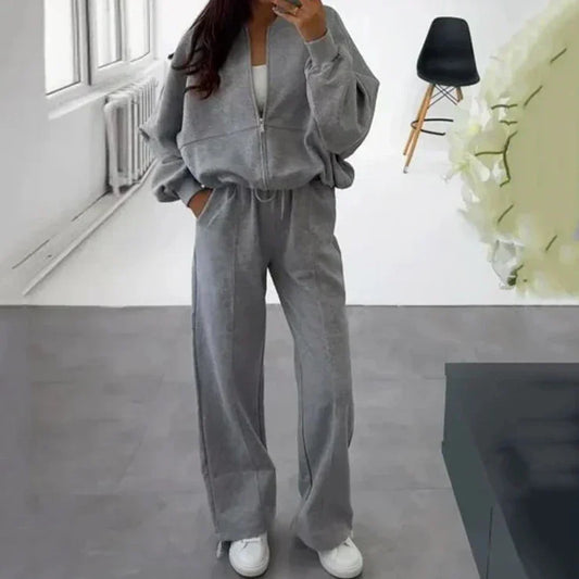 Cassandra | Casual set with zip fastening