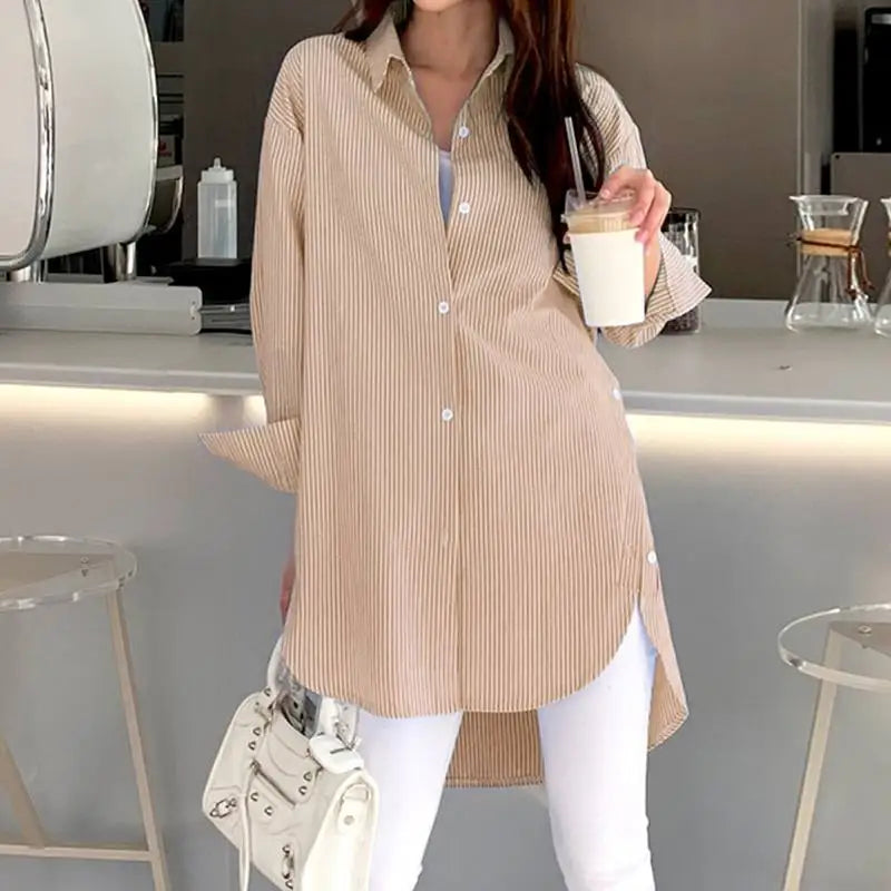 Bryarly® | Pinstripe Button Down Blouse For Women
