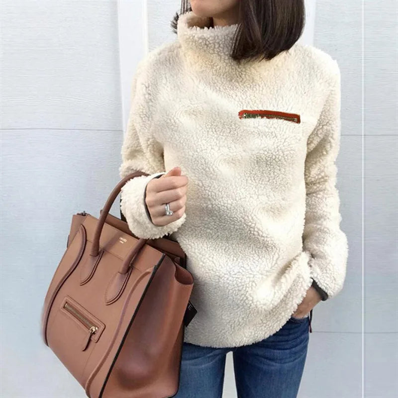 Jesusa | Long sleeve turtleneck sweater for women