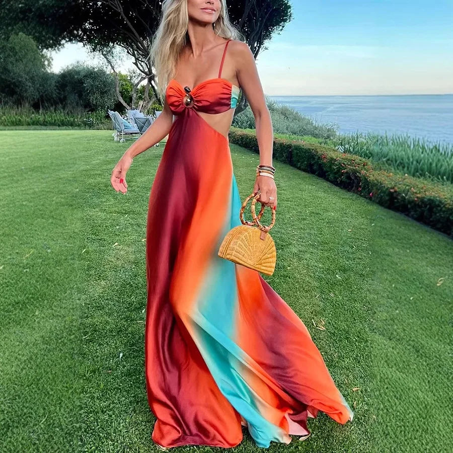 Gail | Elegant Maxi Dress with Knot Front