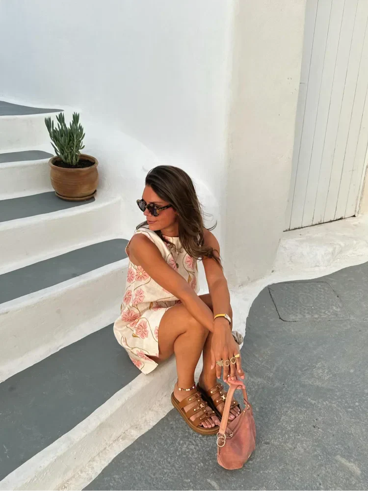 Fabiana® | Elegant Mini Dress With Flowers