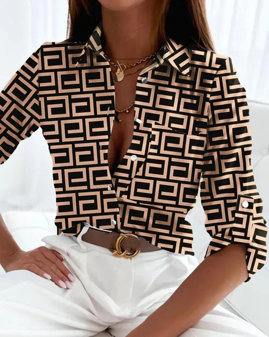 Delilah | Chic Striped Blouse for Casual Summer Comfort