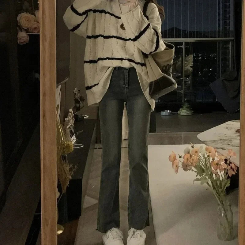 Adelheid | Women's sweater with soft stripes and a loose fit