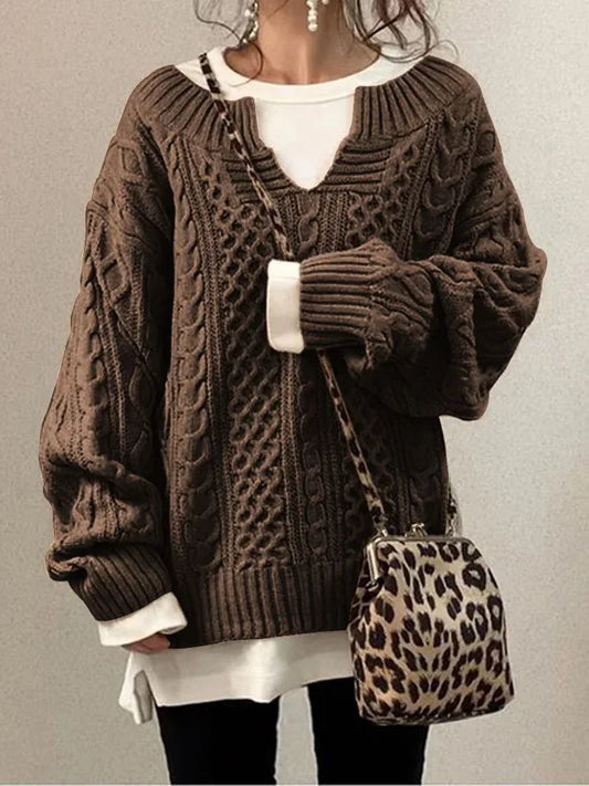 Jessica | Women's sweater with a half-open neckline