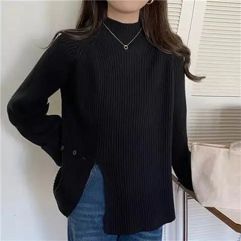 Teodora | Loose knit turtleneck sweater for women