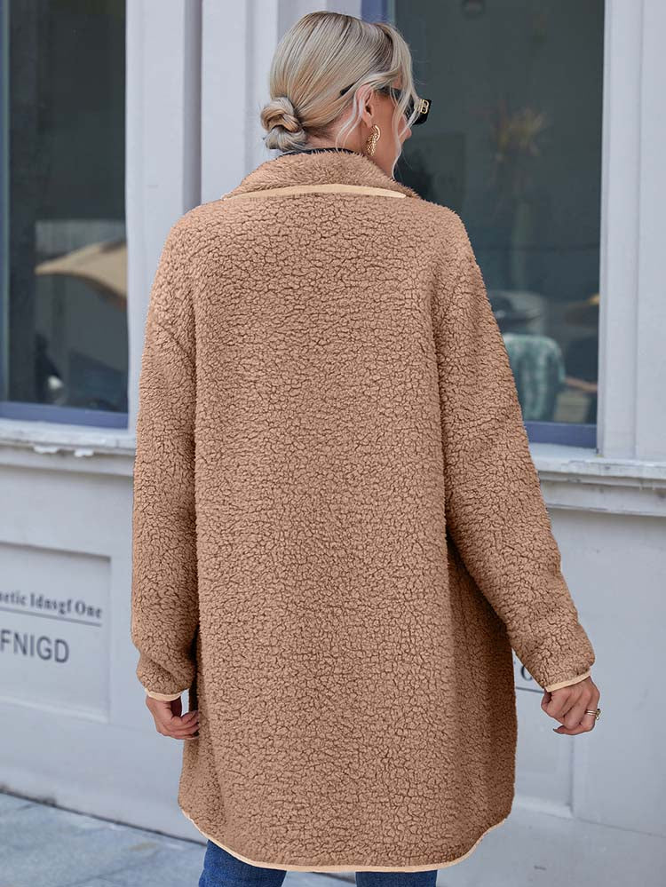 Angeline's | Luxury velvet winter trench coat for women
