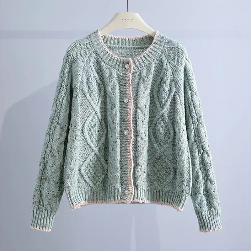 Ester | Single-breasted knitted sweater for women
