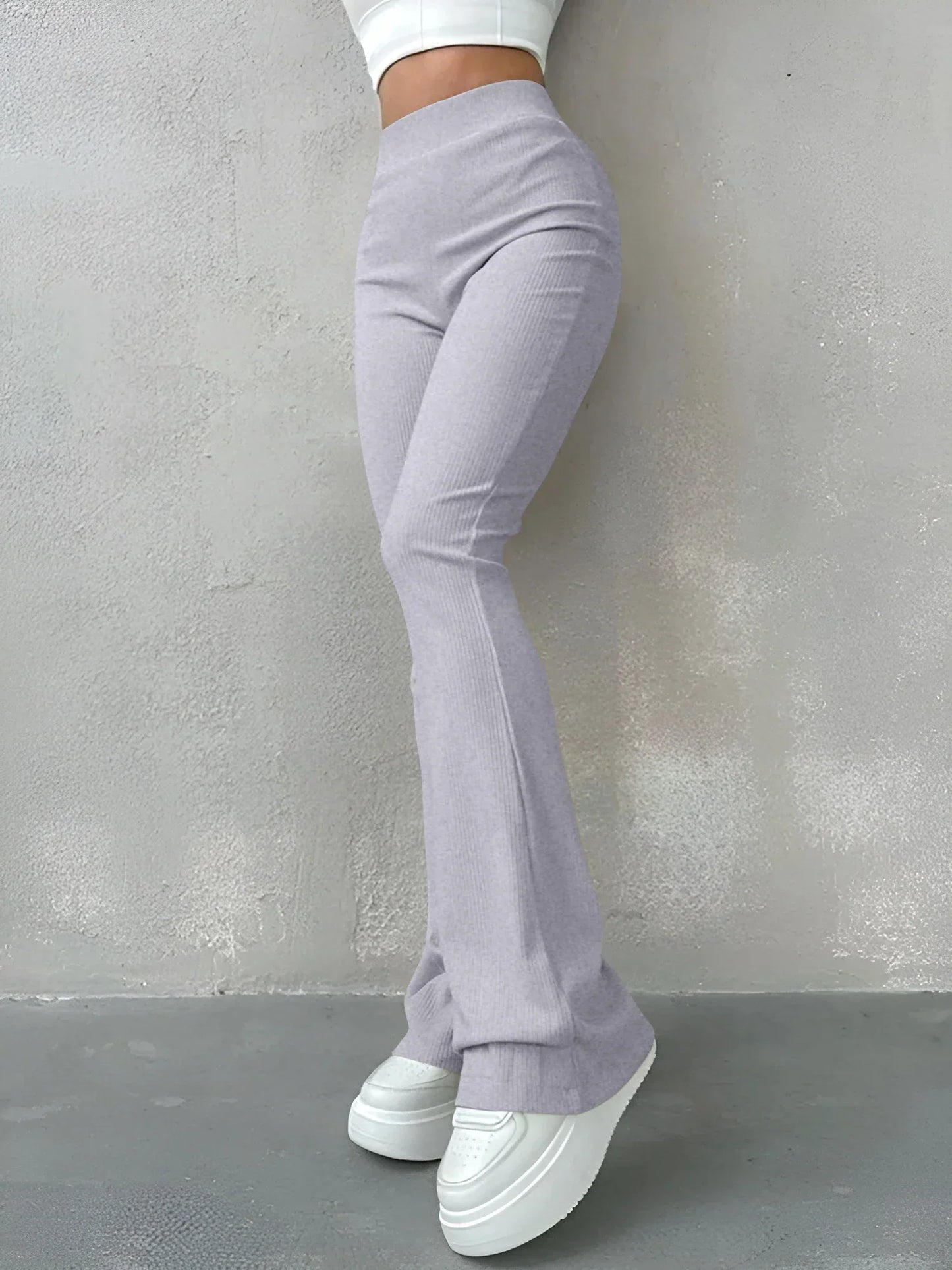 Virginia® | Ribbed Flare Pants High Waist