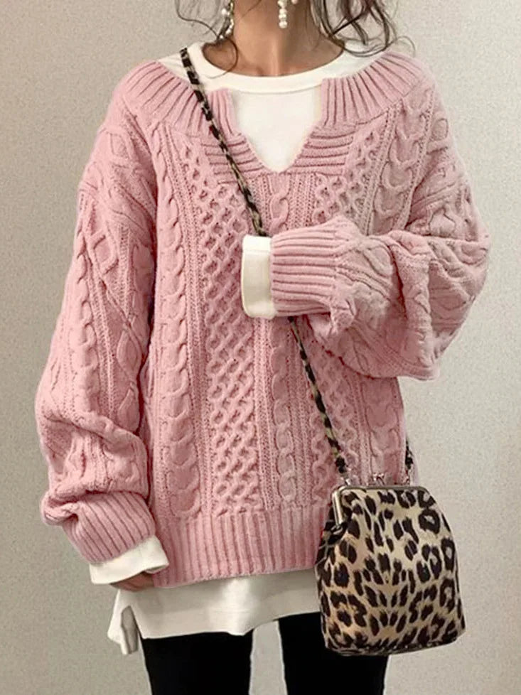 Jessica | Women's sweater with a half-open neckline
