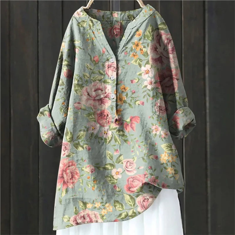 Bucaro® | Casual Floral Print Blouse