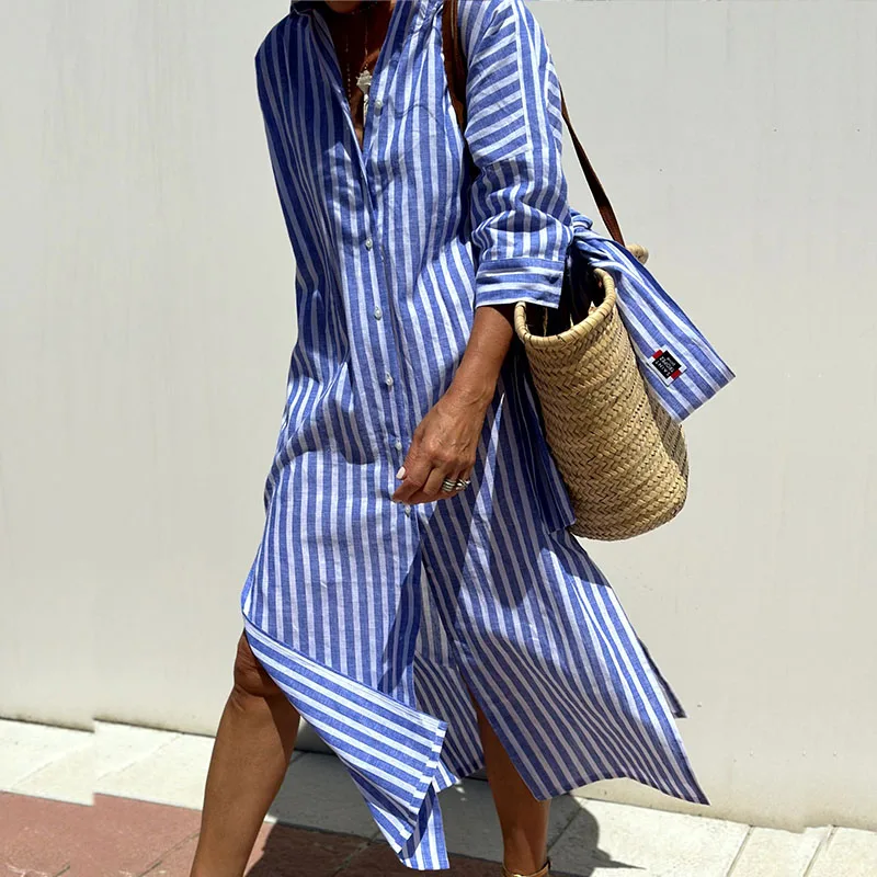 Manuela® | Striped long dress for women