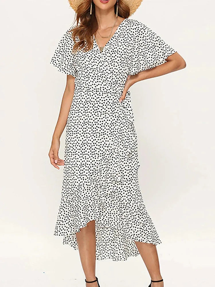 Claire® | Women'S Long Summer Floral Chiffon Dress