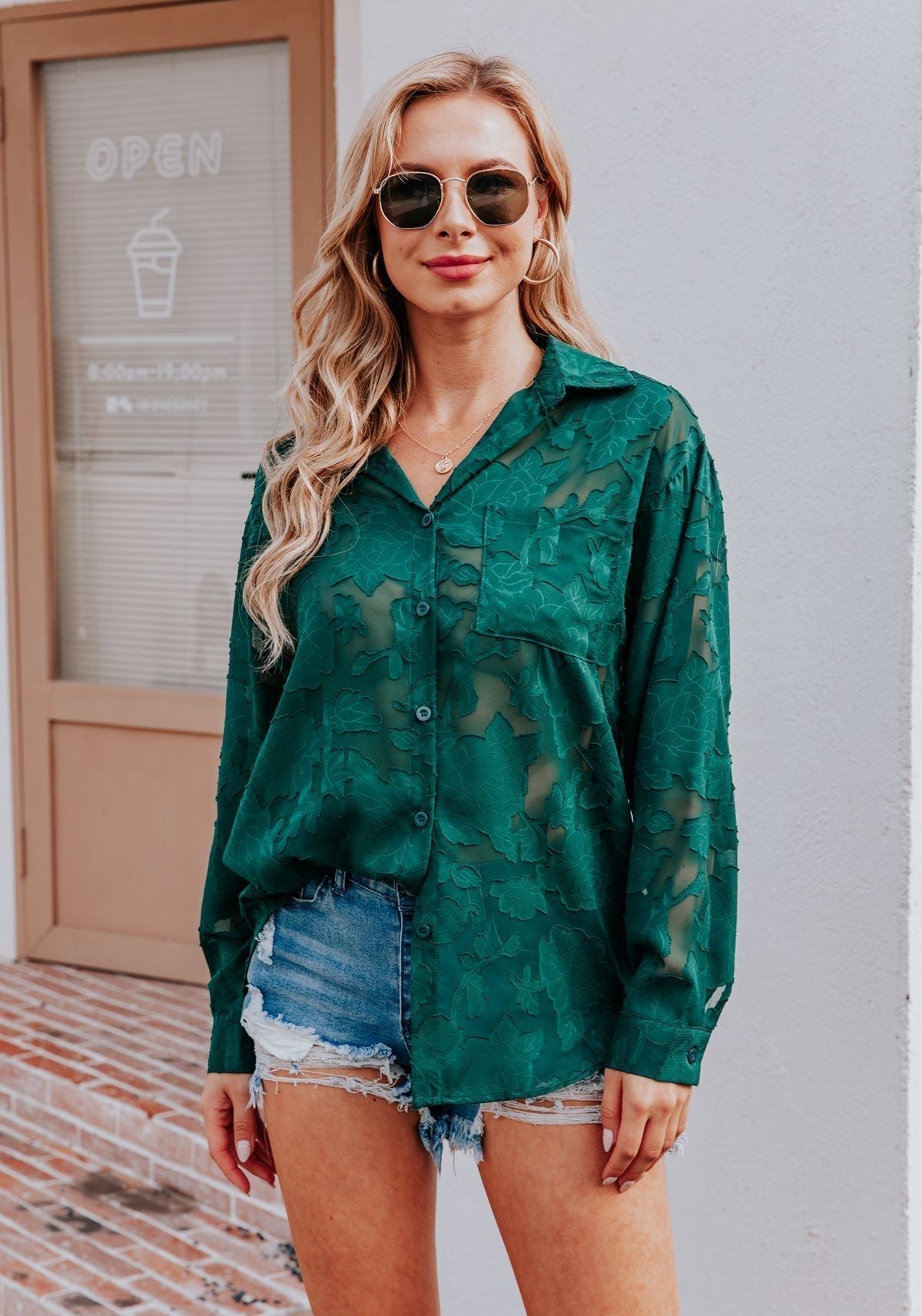 Sandra® | Casual Green Blouse