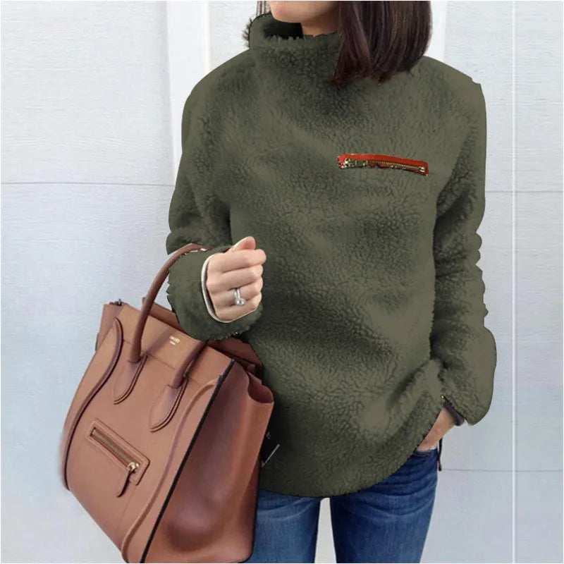 Jesusa | Long sleeve turtleneck sweater for women