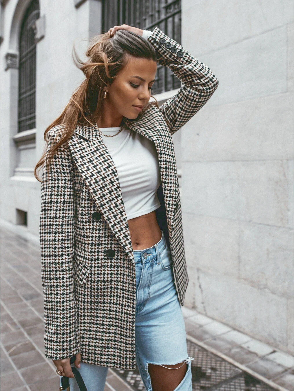 Jazmin® | Checked blazer jacket