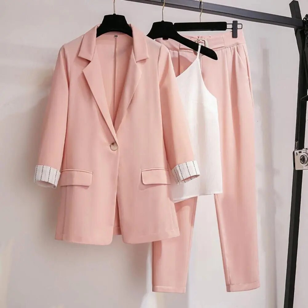 Joanna | Women’s Chic Coordinated Blazer Pants And Top