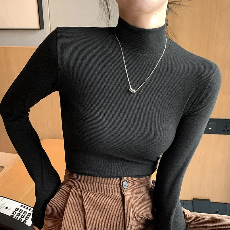 Loretta | Leopard print turtleneck sweater