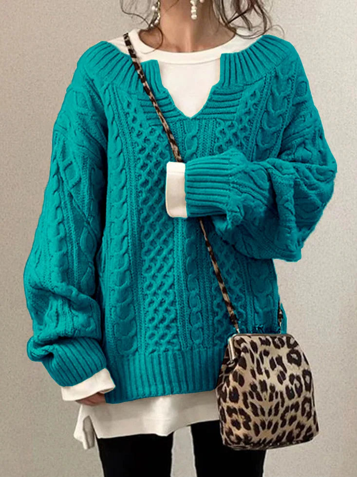 Jessica | Women's sweater with a half-open neckline