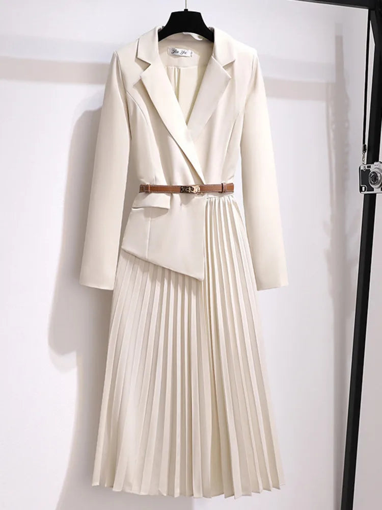 Nicole | Women's Pleated A-Line Midi Dress