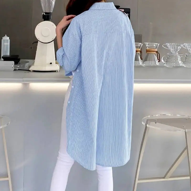 Bryarly® | Pinstripe Button Down Blouse For Women