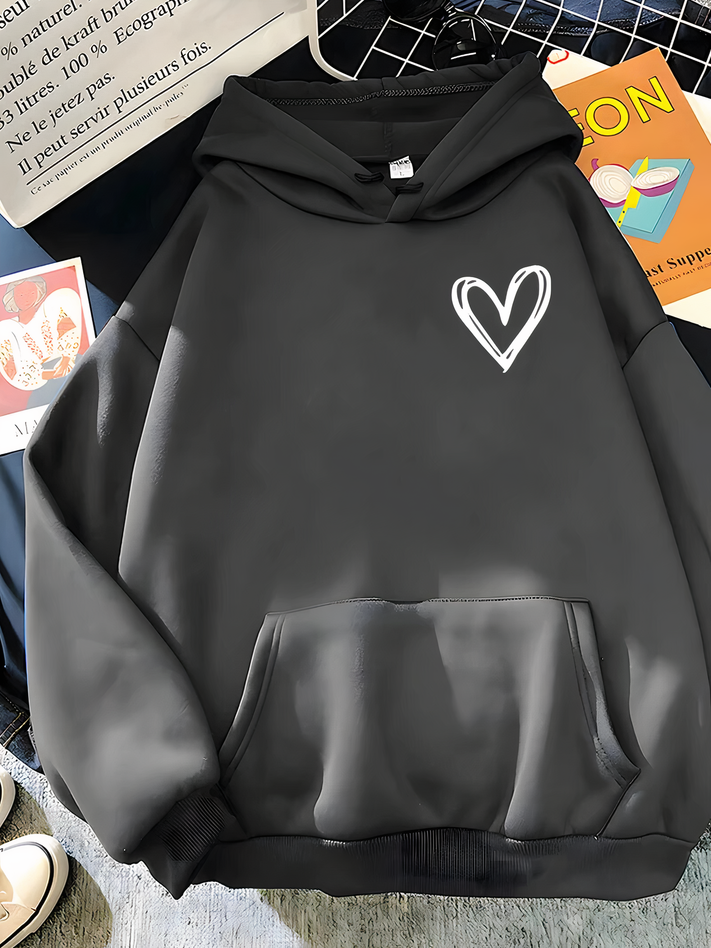 Dora® | Women's heart print hoodie