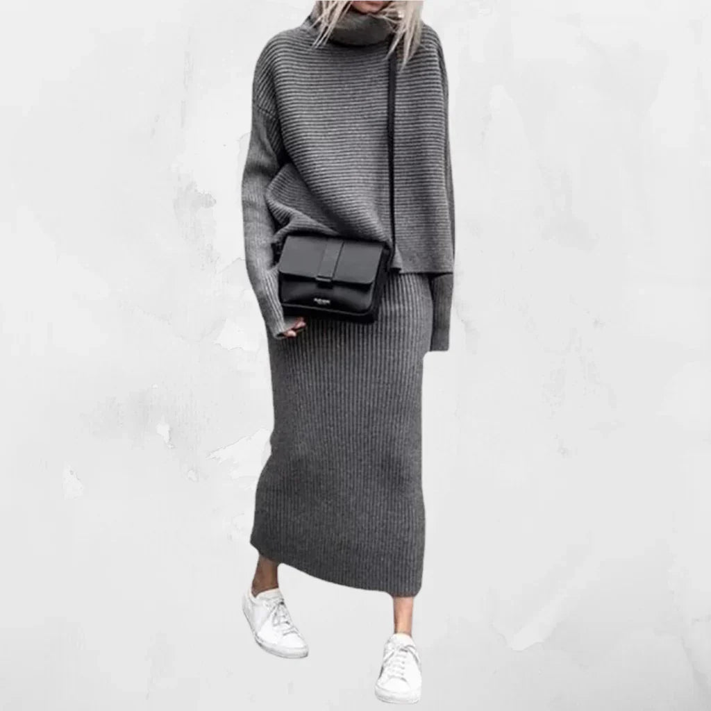 Natalie | Women’s Cozy Pullover and Skirt Set