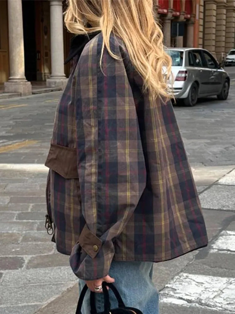 Trinidad | Modern women's jacket with checked patchwork