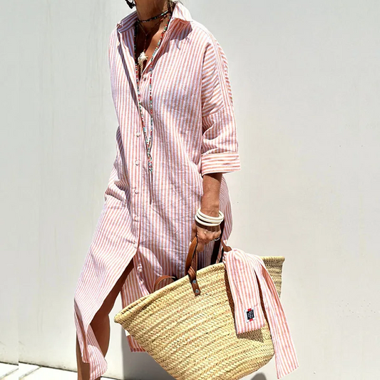 Manuela® | Striped long dress for women