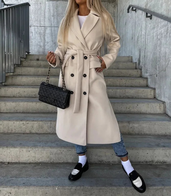 Rhonda | Women's Belted Double Breasted Overcoat