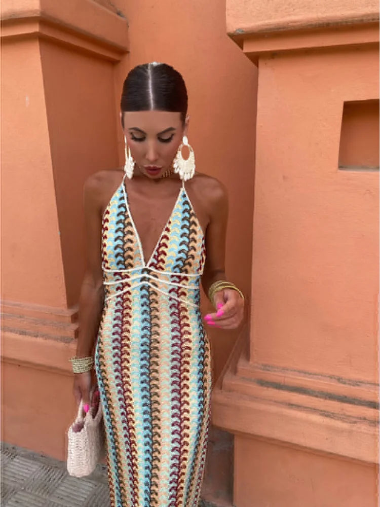 Ester® | Backless V-Neck Dress