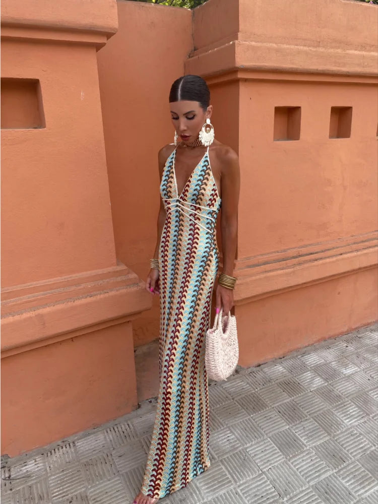 Andrea® | Backless V-Neck Dress