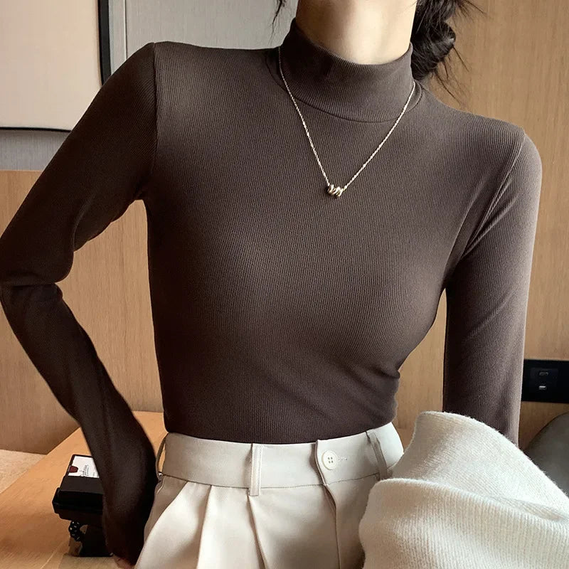 Loretta | Leopard print turtleneck sweater