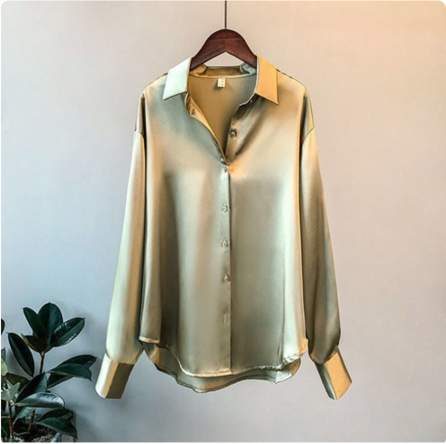 Marjorie® | Elegant Satin Blouse With A Flowing Cut