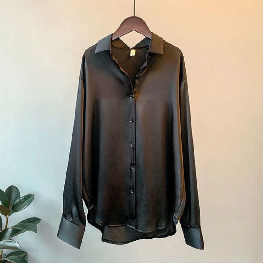 Natalia® | Casual Satin Muslin Blouse
