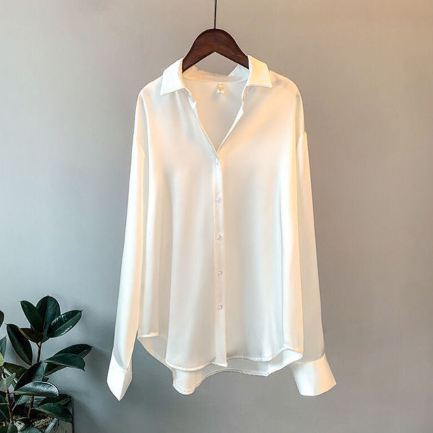 Natalia® | Casual Satin Muslin Blouse