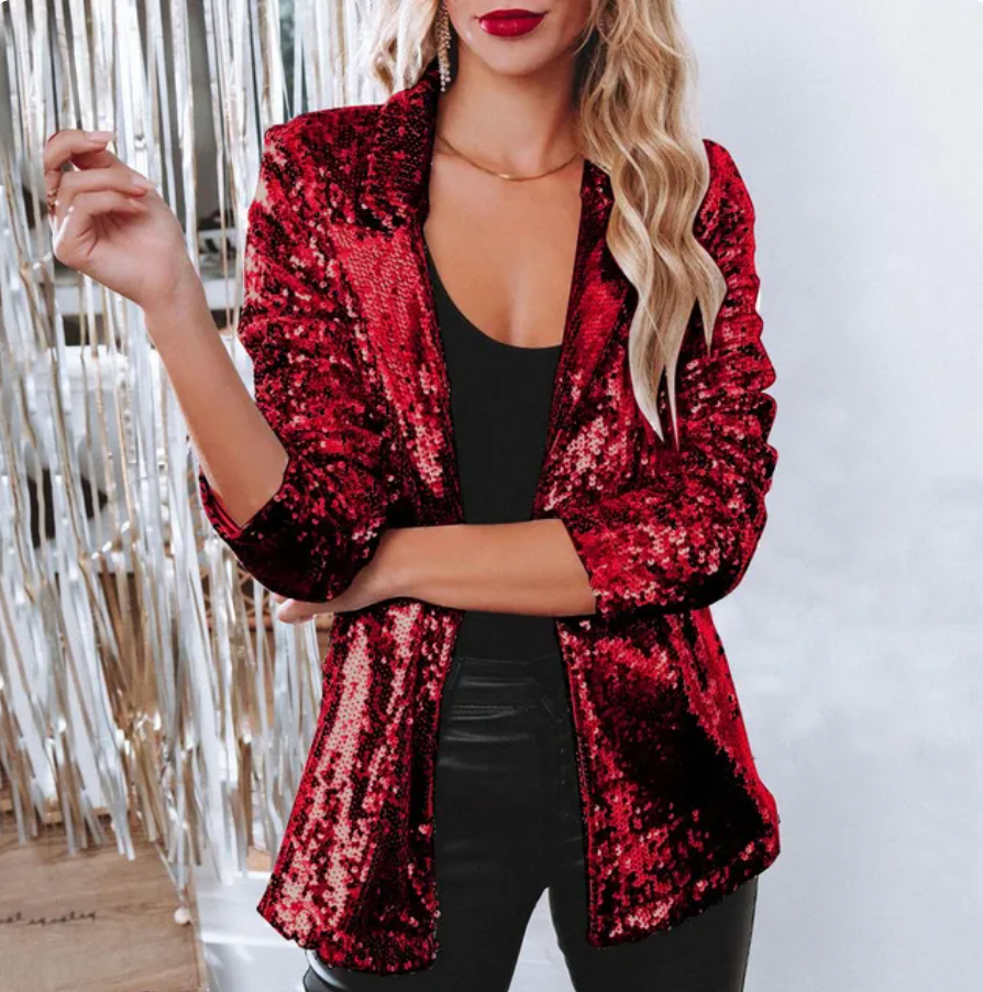 Taylor® | Elegant Sequin Blazer