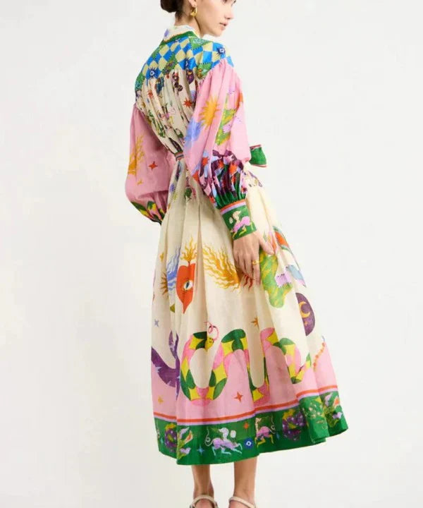 Ramona® | Creative printed maxi dress for women