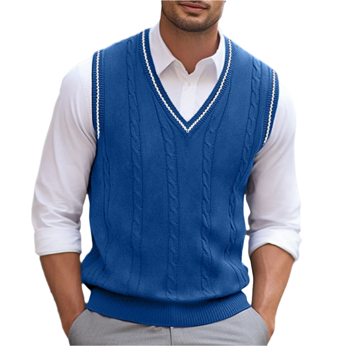 Grant | Men V Neck Sleeveless Sweater Vest