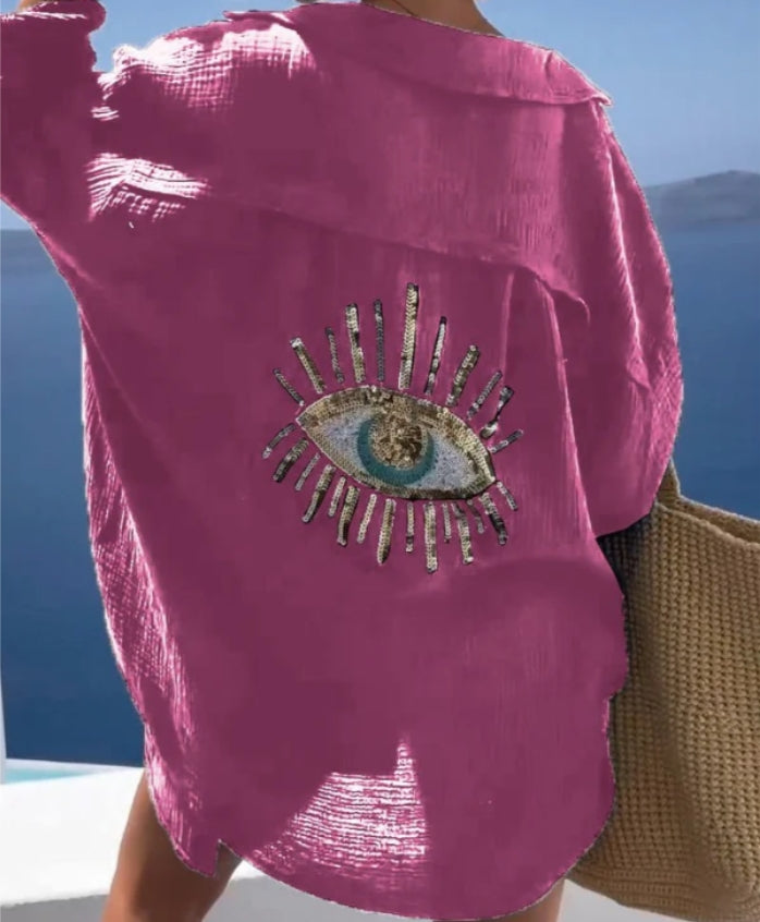 Rowan® | Top With Sequins In The Shape Of Eyes