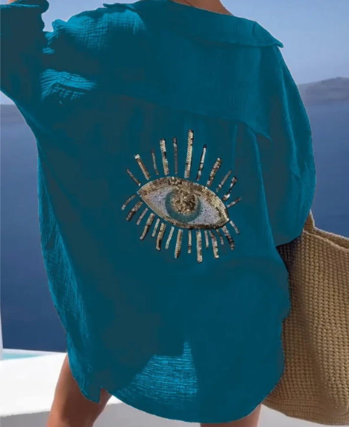 Yolanda® | Eye Sequin Top