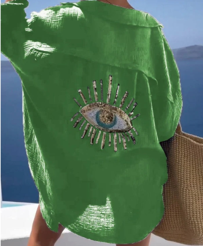 Yolanda® | Eye Sequin Top