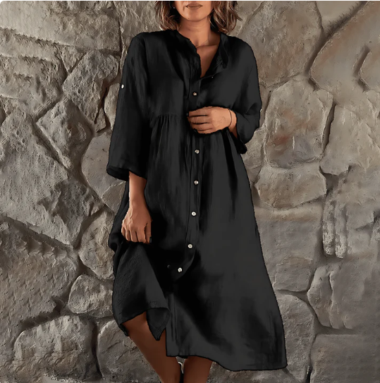 Noelia® | Plus Size Summer Dress Casual Button-Down