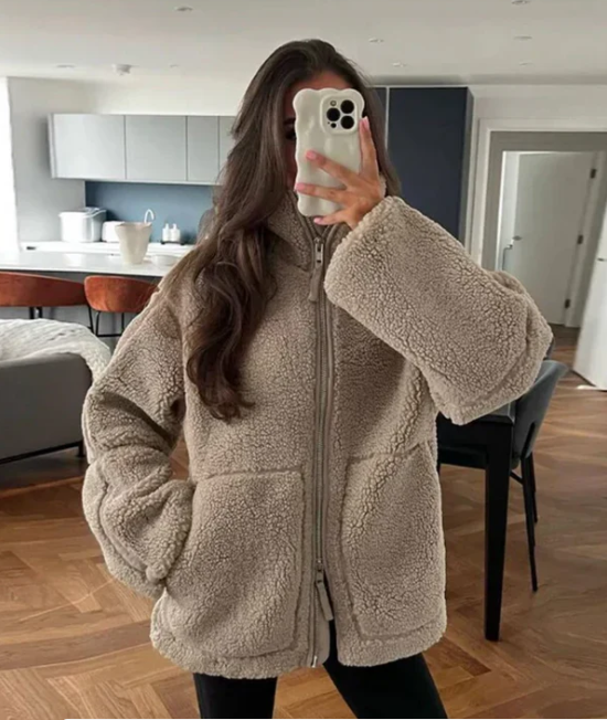 Paige | Women's Relaxed Fit Teddy Zip-Up Jacket