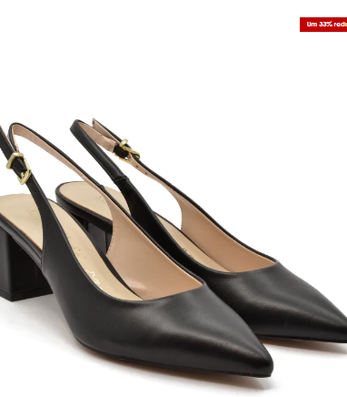 Maura® | Stylish Black Shoes With Black Strap